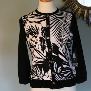 Ralph Lauren black sweater with silk front